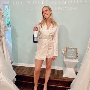 Cream Wrap Dress